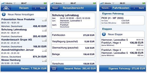 Wir sind in Deutschland: Reisekosten abrechnen mit dem iPhone