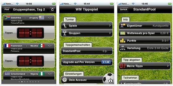 WM Tippspiel 1.0: Fußball-Fans tippen die Ergebnisse auf dem iPhone!