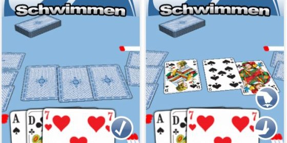Hole Dir mit Schwimmen eines der beliebtesten Kartenspiele auf Dein iPhone und iPod Touch