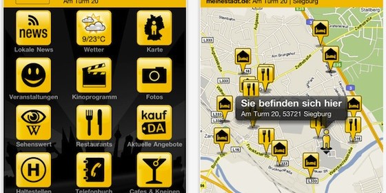 Alle Infos zu Deiner Stadt mit der kostenlosen App meinestadt.de für iPhone und iPod Touch