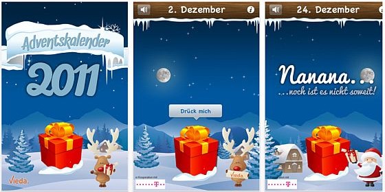 Gratis-App Adventskalender von vieda: 120 iPhone- und iPad-Rabattaktionen bis Weihnachten