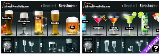 Alkohol Promille Rechner App für iPhone und iPod Touch kann Leben retten