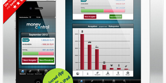 Mobiles Haushaltsbuch Money Control steht als Universal-App nun auch für das iPad zur Verfügung